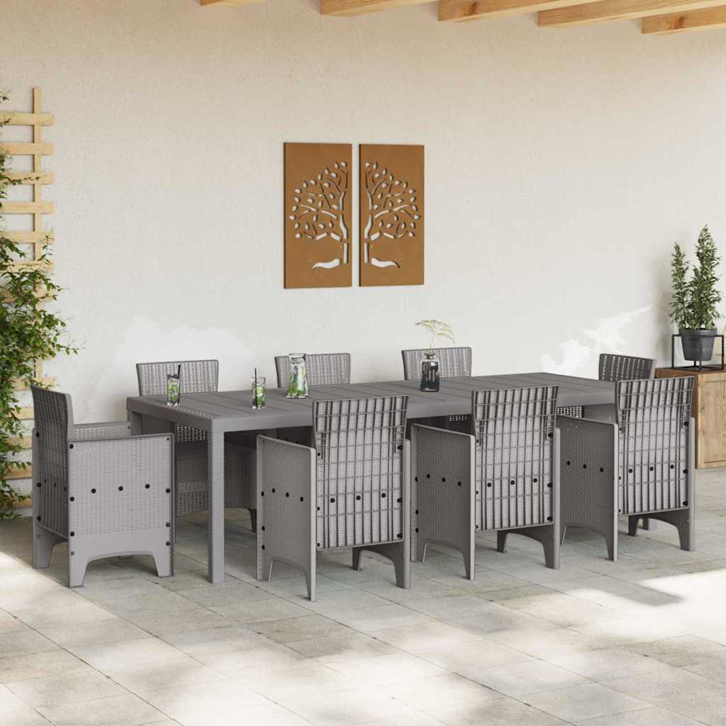 Stol za vrt Svjetlosiva 250 x 100 x 73 cm poliratan