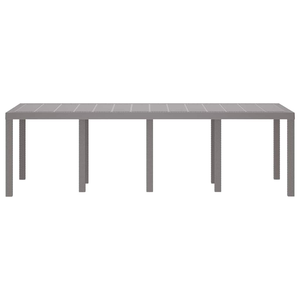 Stol za vrt Svjetlosiva 250 x 100 x 73 cm poliratan