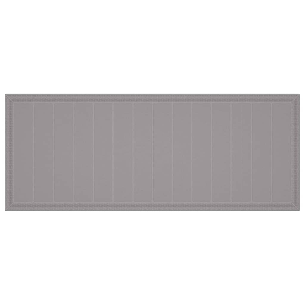 Stol za vrt Svjetlosiva 250 x 100 x 73 cm poliratan