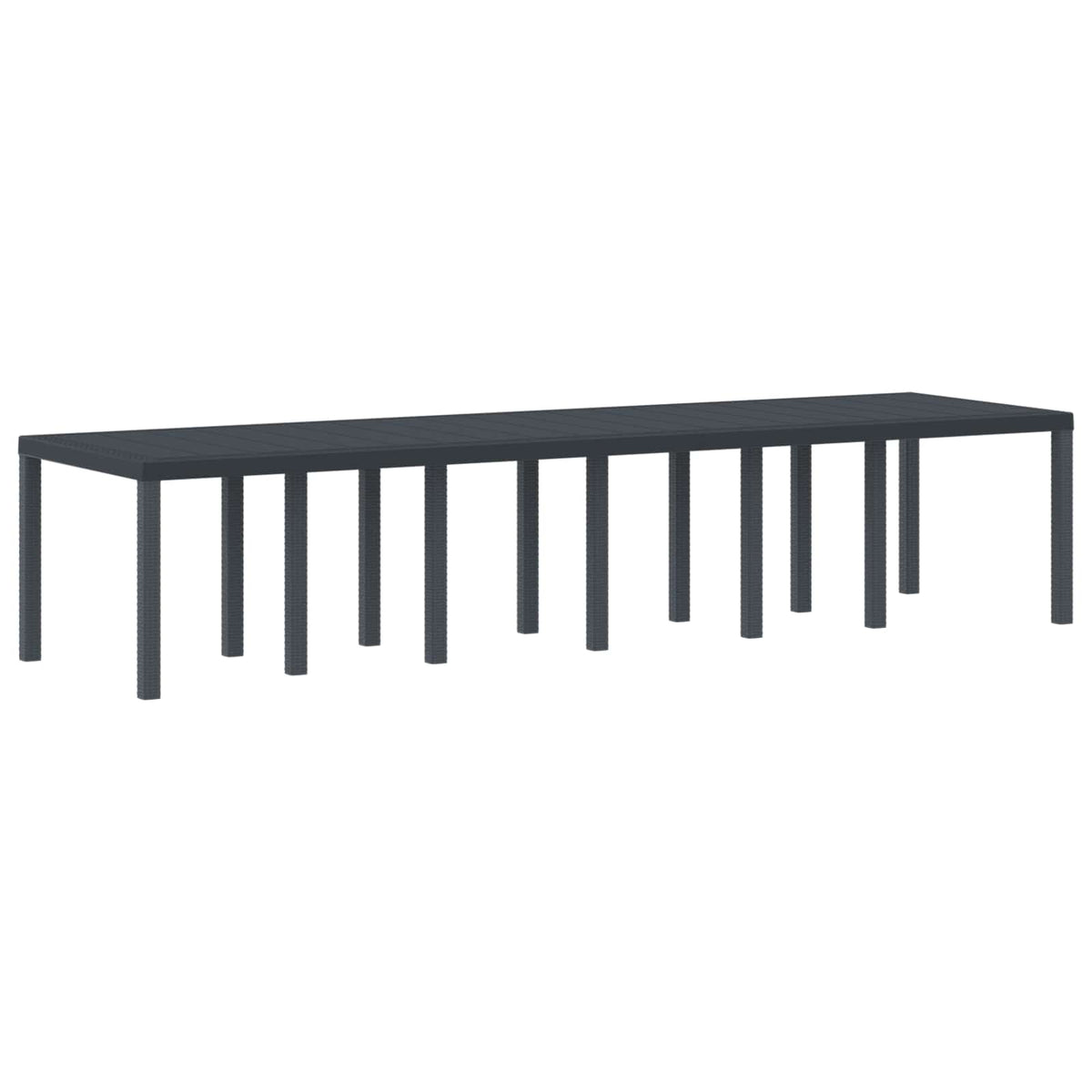 Stol za vrt Antracit 350 x 100 x 74 cm poliratan