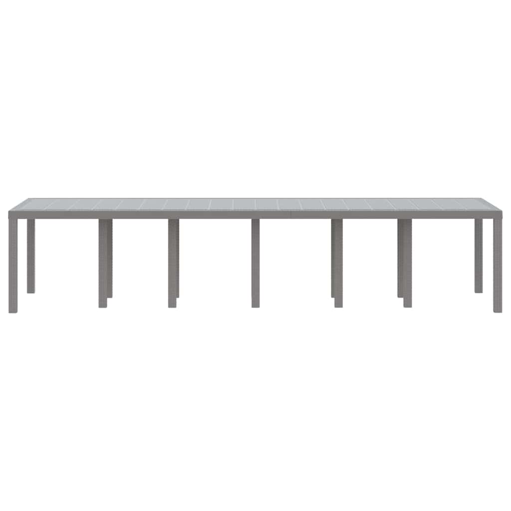 Stol za vrt Svjetlosiva 350 x 100 x 74 cm poliratan