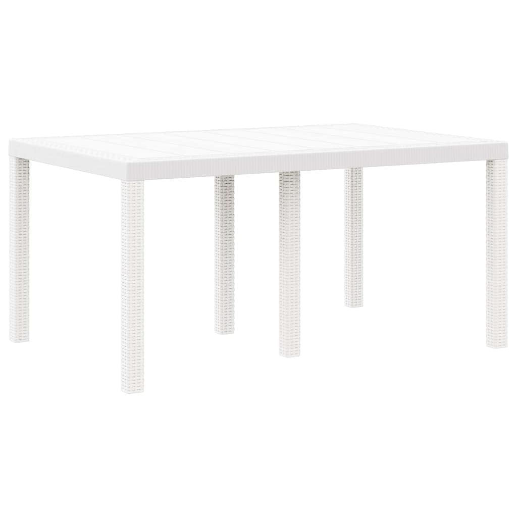 Vrtni set za objed 5 pcs Bijelo Polt ratan