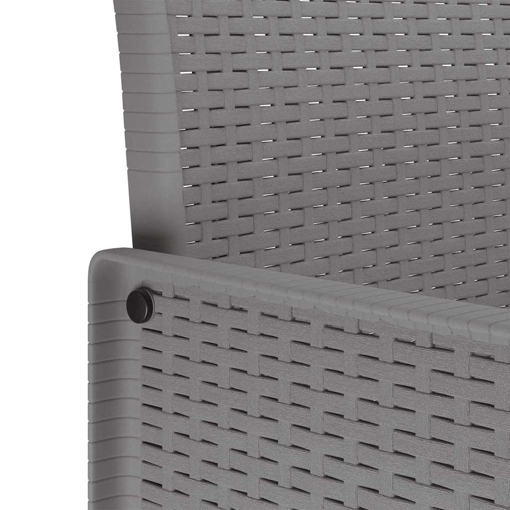 Vrtni set za objed 11 kom. Svjetlosiva Ratan i Aluminij