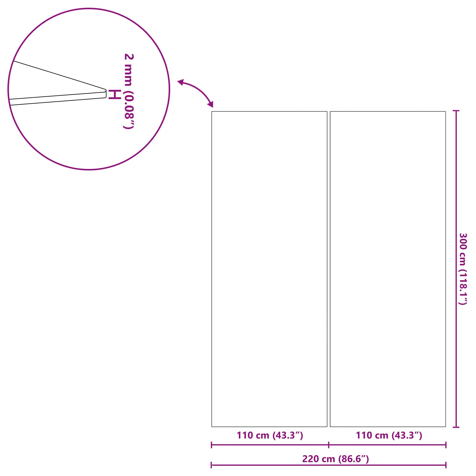 Podni sheet za bazen Crna 300 x 220 x 0,1 cm Neslojno platno