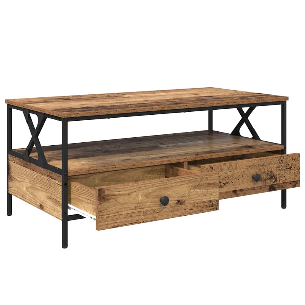 with Drawer Staro drvo 100 x 51 x 45 cm Konstruirano drvo