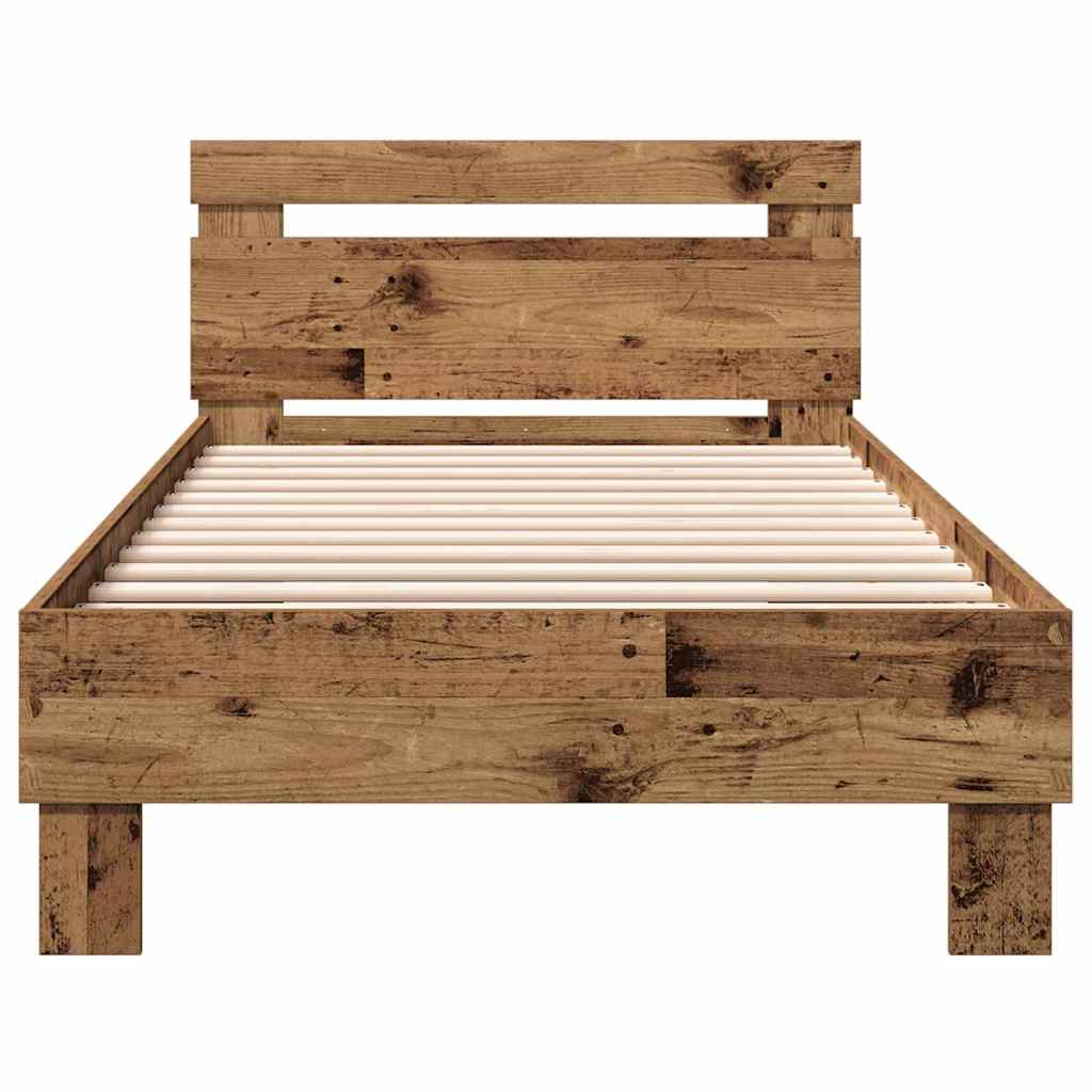 Krevetna konstrukcija s uzglavljem Staro drvo 203 x 95 x 70 cm