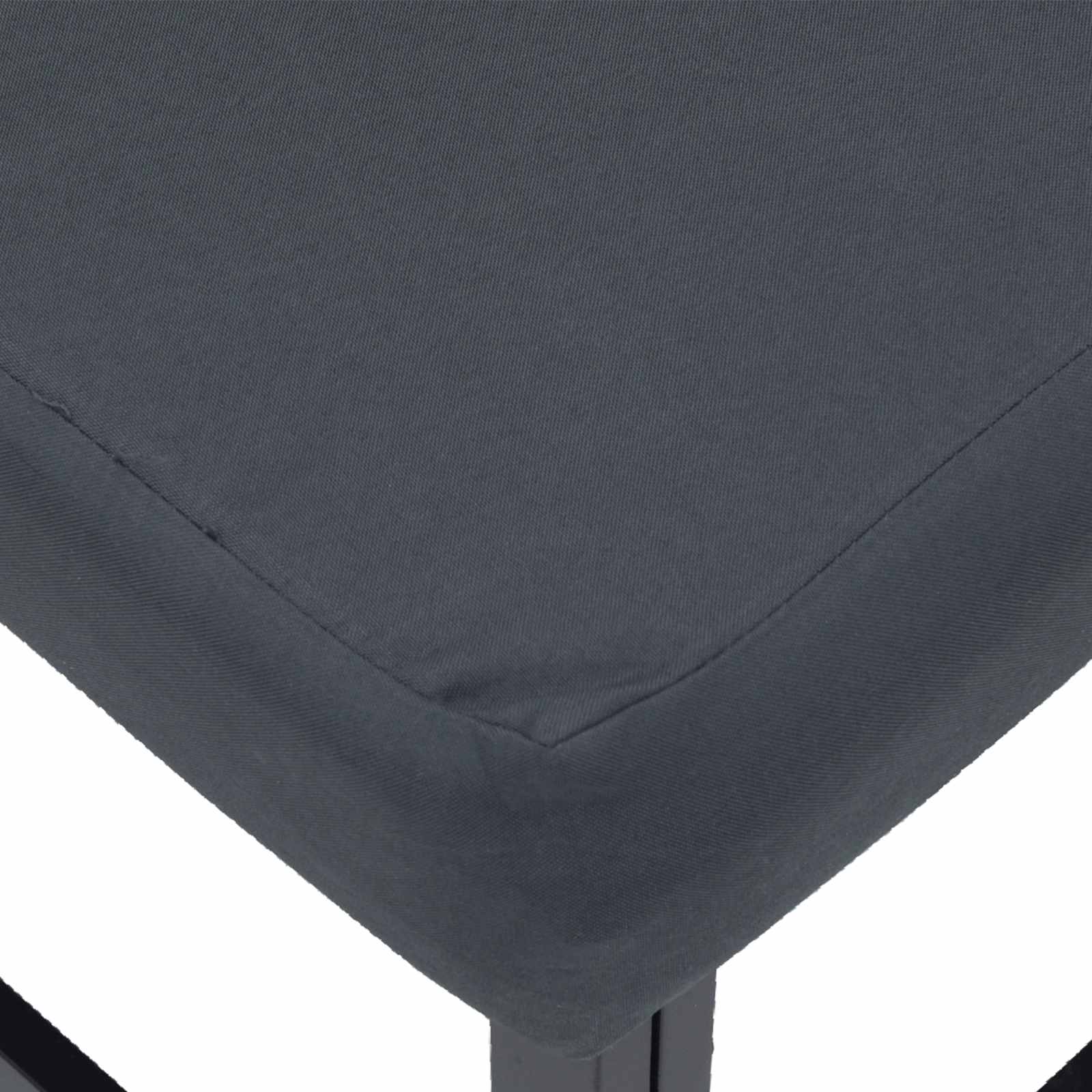 Sjedeća garnitura za vrt s jastukom 8 pcs Crna Aluminij