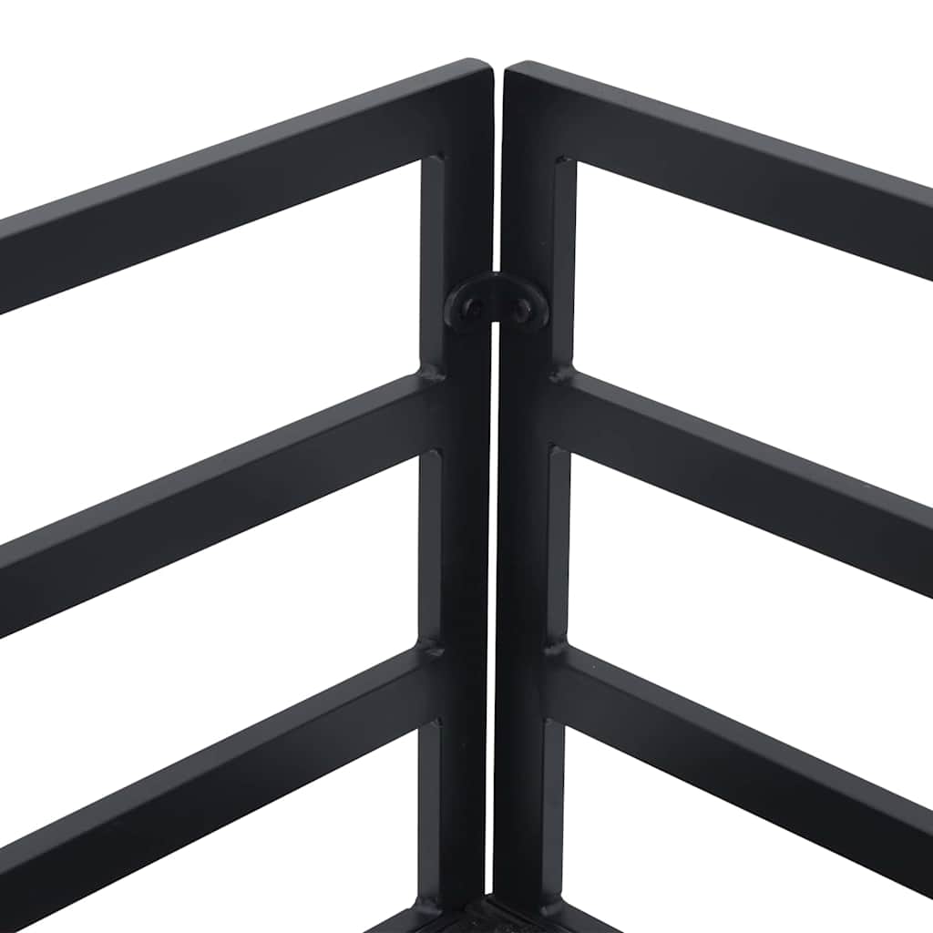 Sjedeća garnitura za vrt s jastukom 12 pcs Crna Aluminij