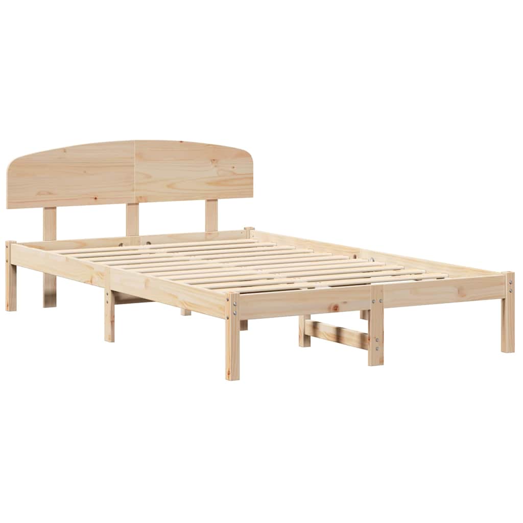 Krevetna konstrukcija Prirodna 120 x 200 cm Čvrsto borovo drvo