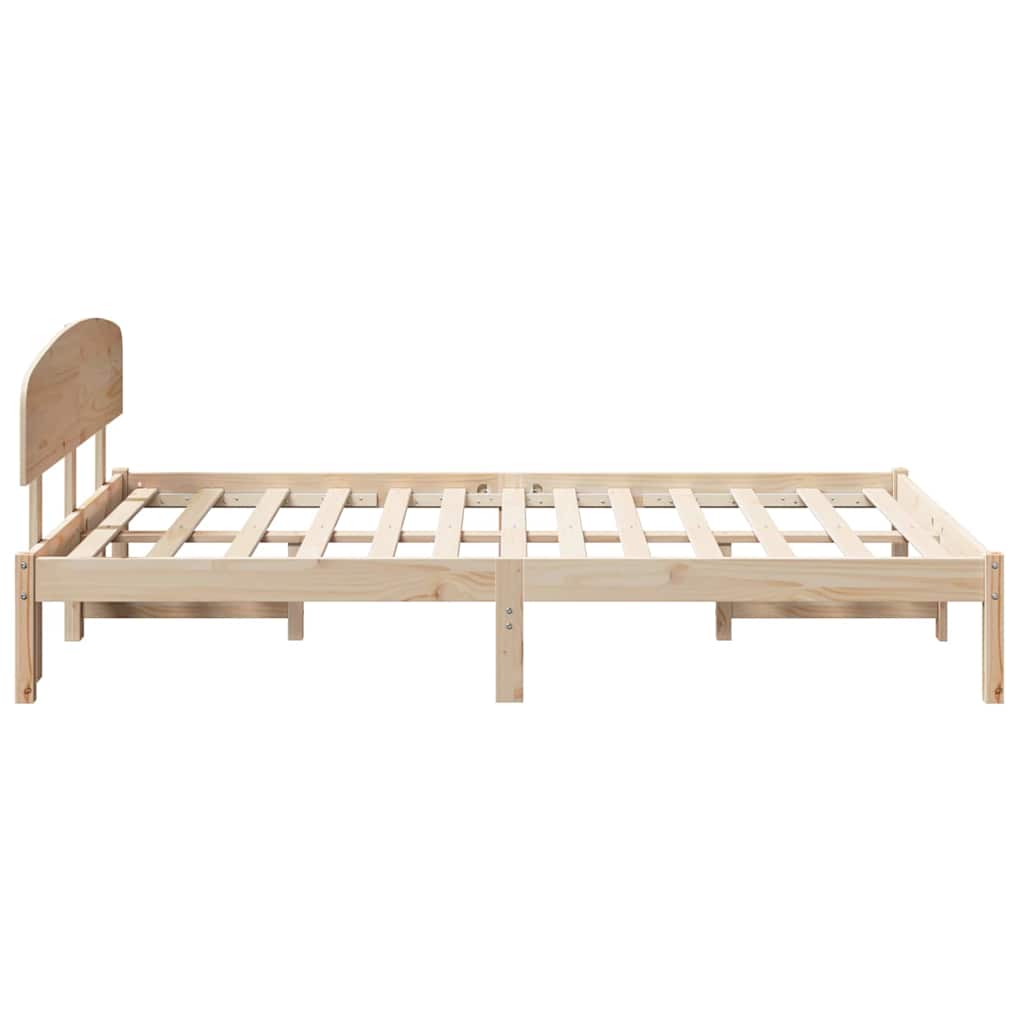 Krevetna konstrukcija Prirodna 135 x 190 cm Čvrsto borovo drvo