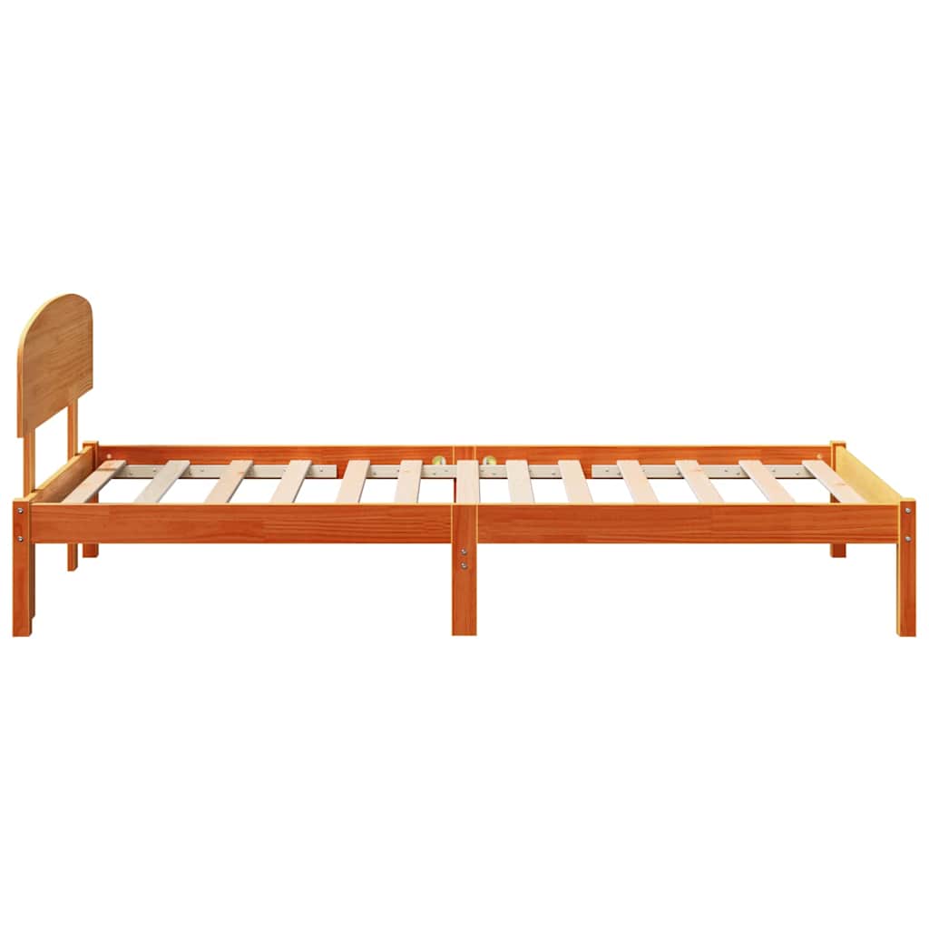 Krevetna konstrukcija s uzglavljem Vosak smeđa 100 x 200 cm