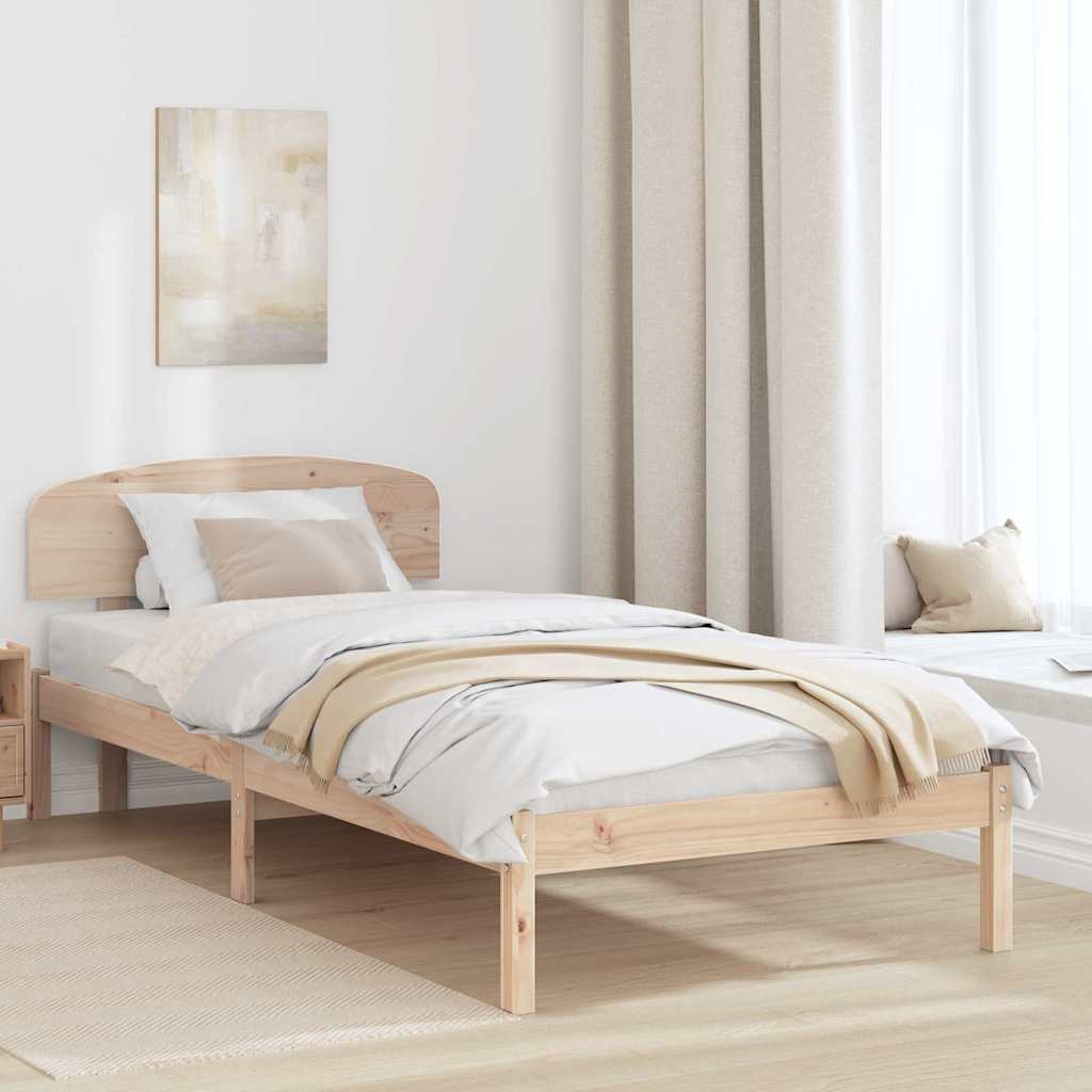 Krevetna konstrukcija Prirodna 80 x 200 cm Čvrsto borovo drvo