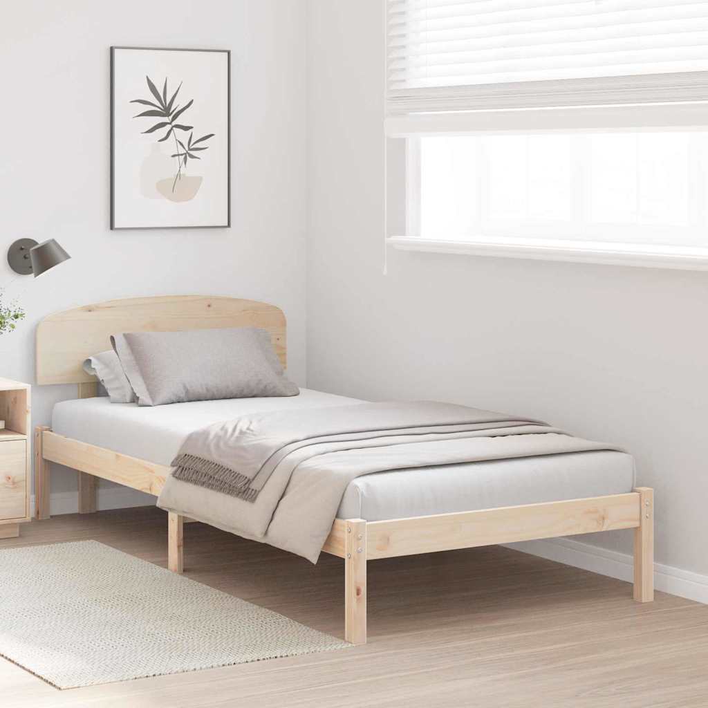 Krevetna konstrukcija Prirodna 80 x 200 cm Čvrsto borovo drvo