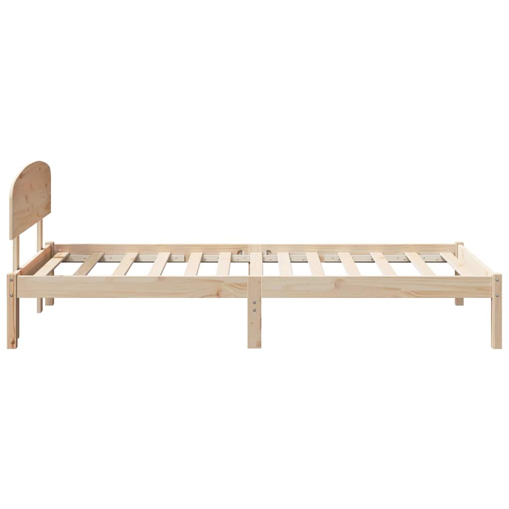Krevetna konstrukcija Prirodna 90 x 190 cm Čvrsto borovo drvo