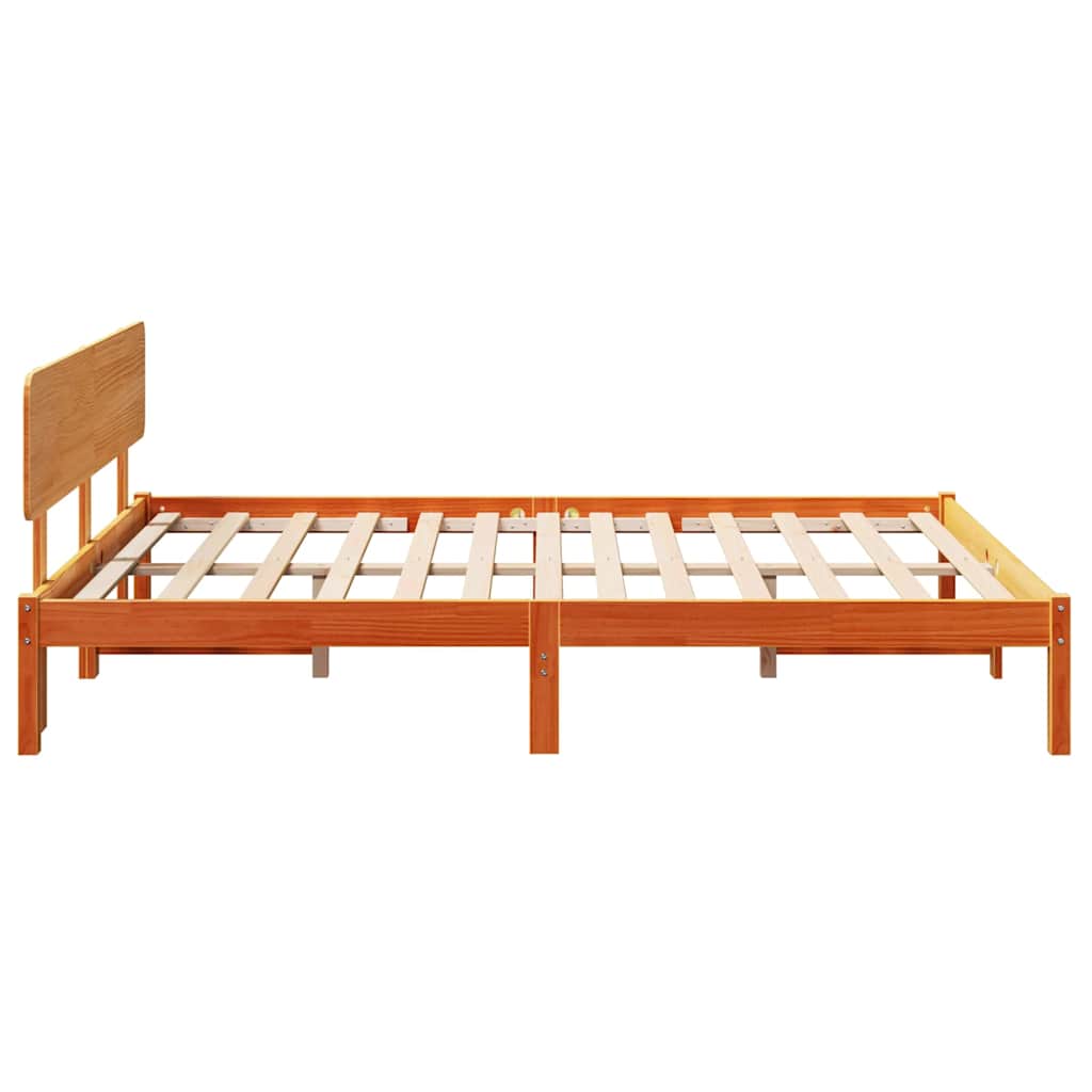 Krevetna konstrukcija s uzglavljem Vosak smeđa 200 x 200 cm