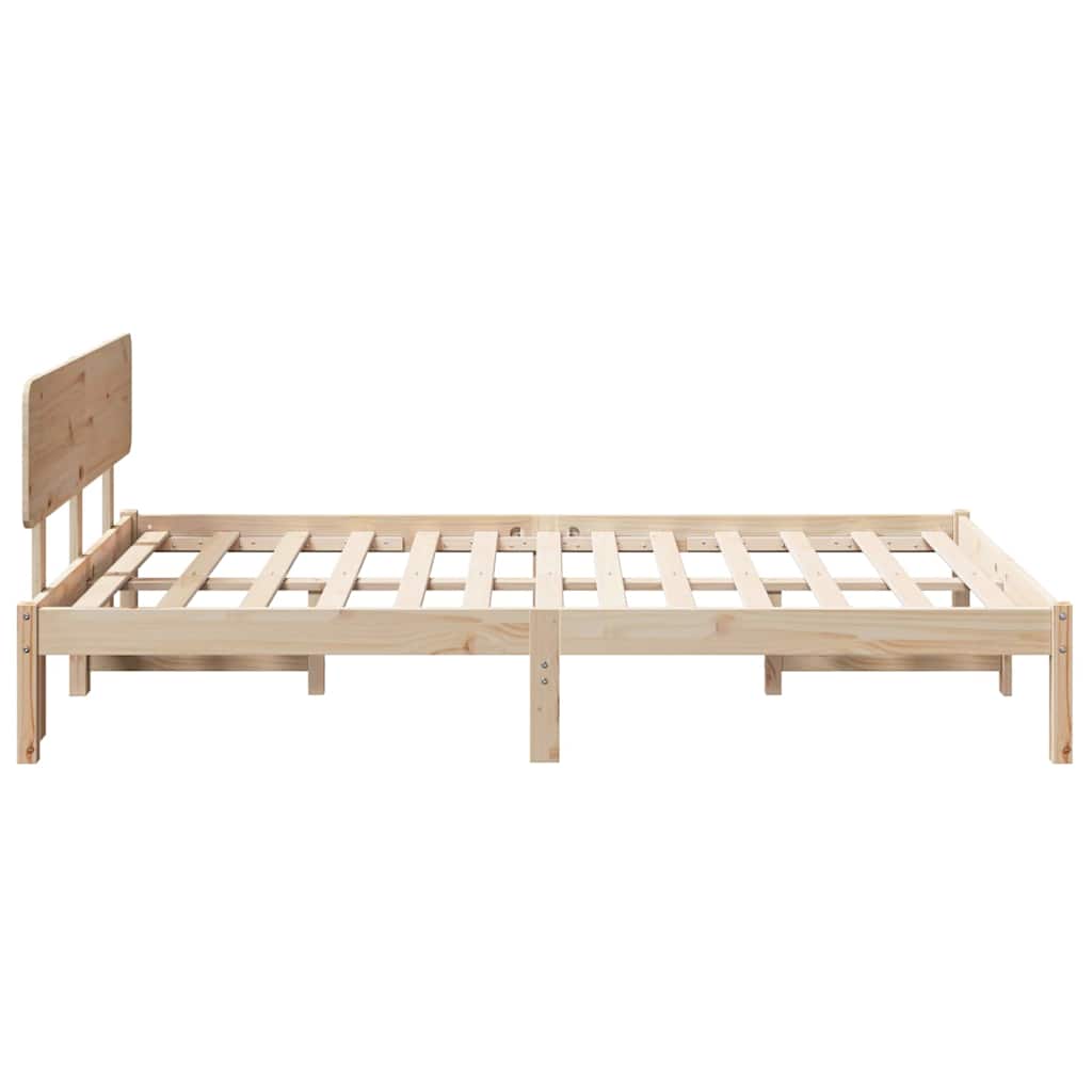 Krevetna konstrukcija Prirodna 120 x 200 cm Čvrsto borovo drvo