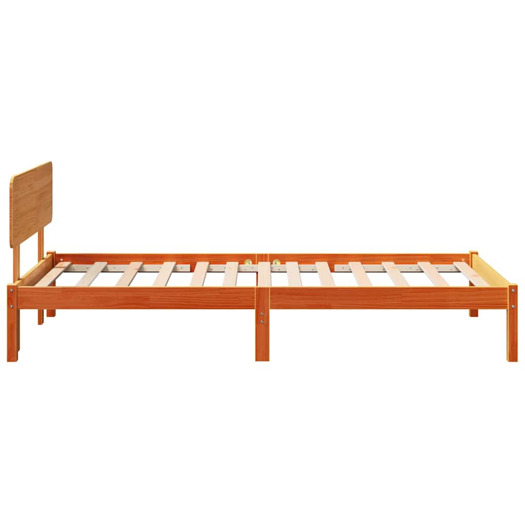 Krevetna konstrukcija s uzglavljem Vosak smeđa 80 x 200 cm