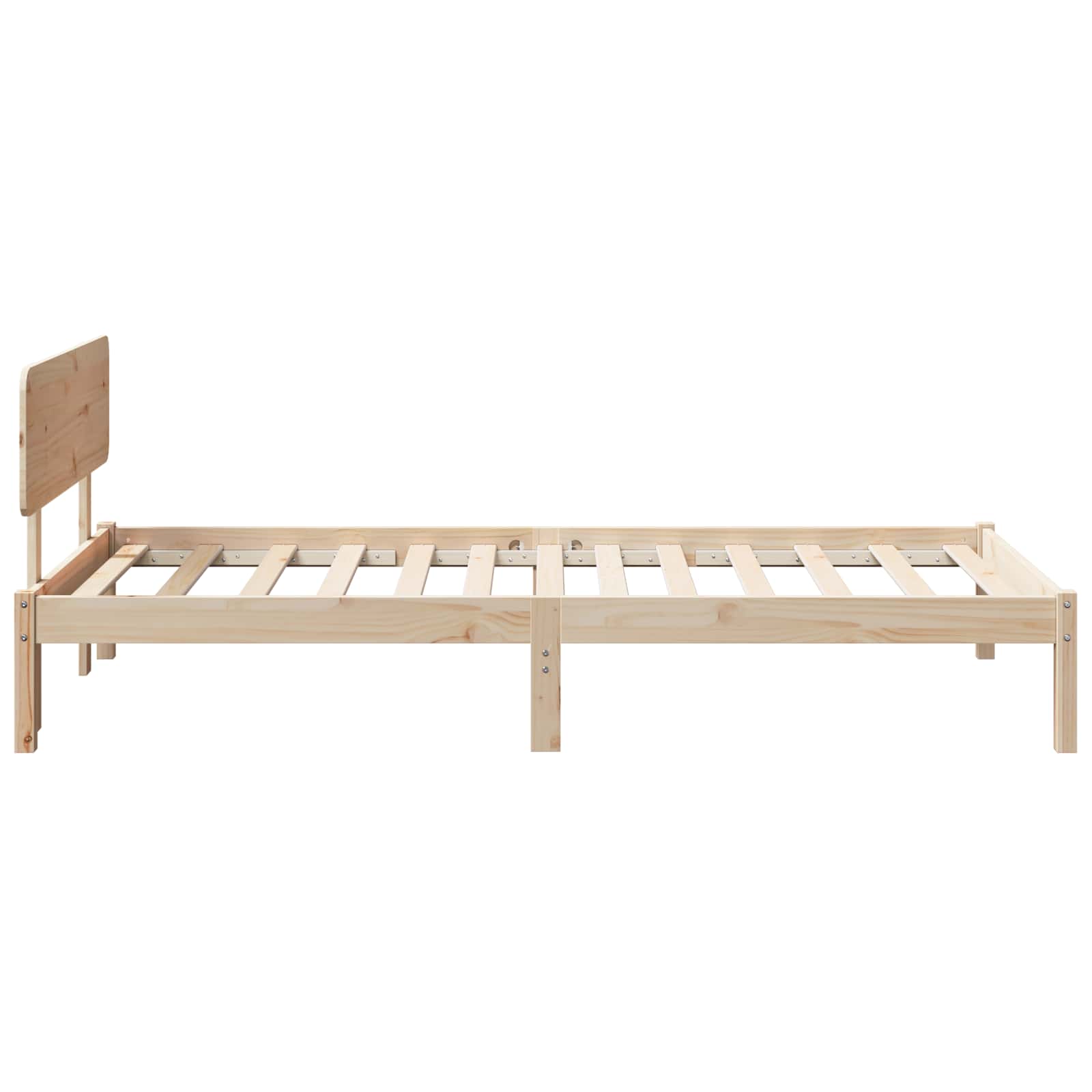 Krevetna konstrukcija Prirodna 90 x 190 cm Čvrsto borovo drvo