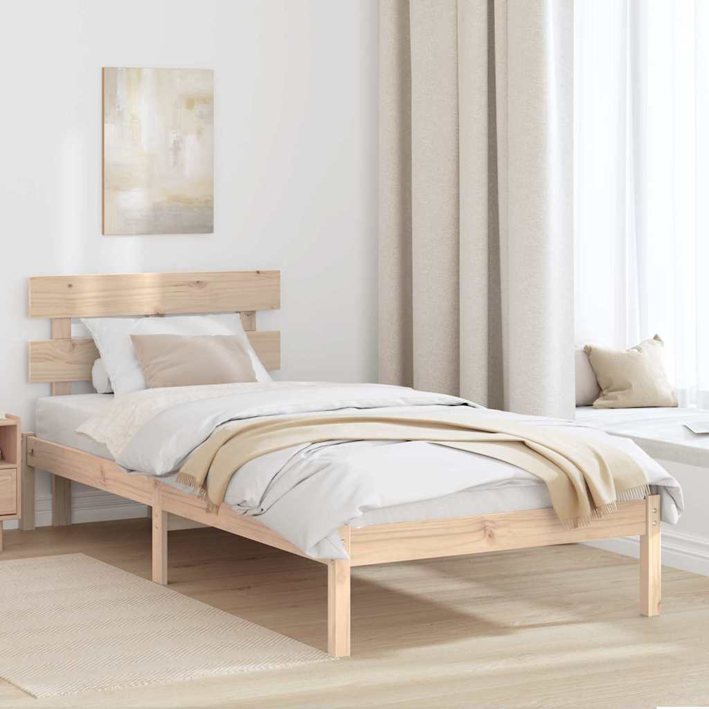 Krevetna konstrukcija Smeđa 80 x 200 cm Čvrsto borovo drvo
