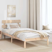 Krevetna konstrukcija Smeđa 75 x 190 cm Čvrsto borovo drvo