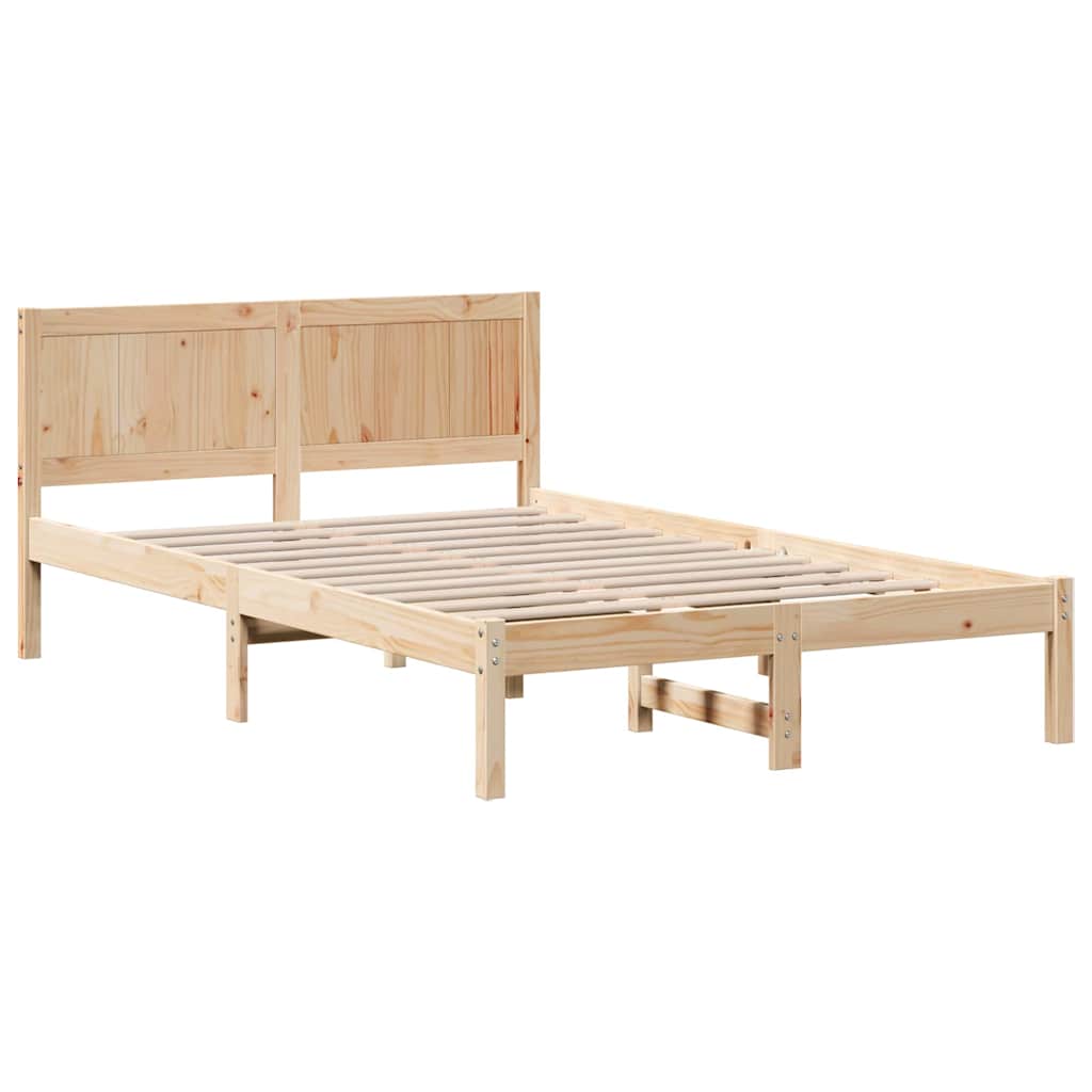 Krevetna konstrukcija Smeđa 120 x 200 cm Čvrsto borovo drvo