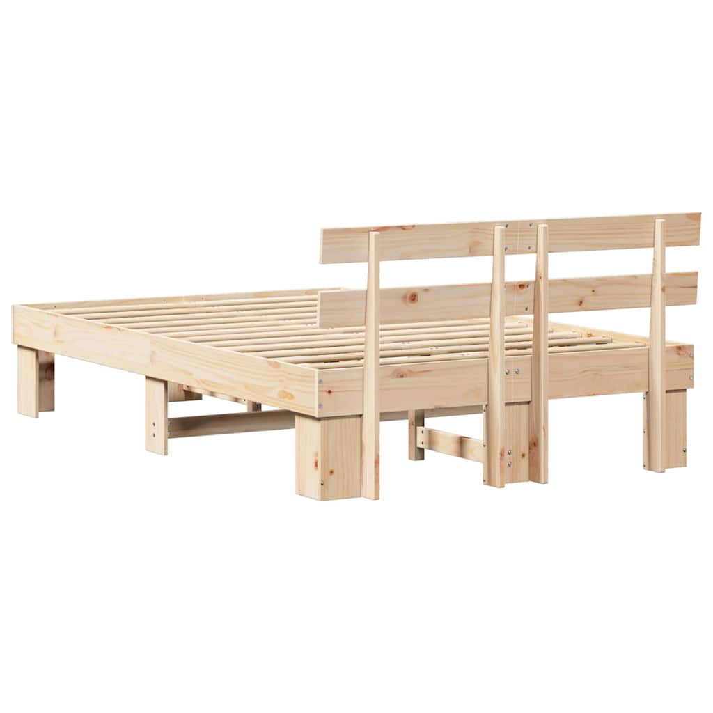 Krevetna konstrukcija Prirodna 120 x 200 cm Čvrsto borovo drvo