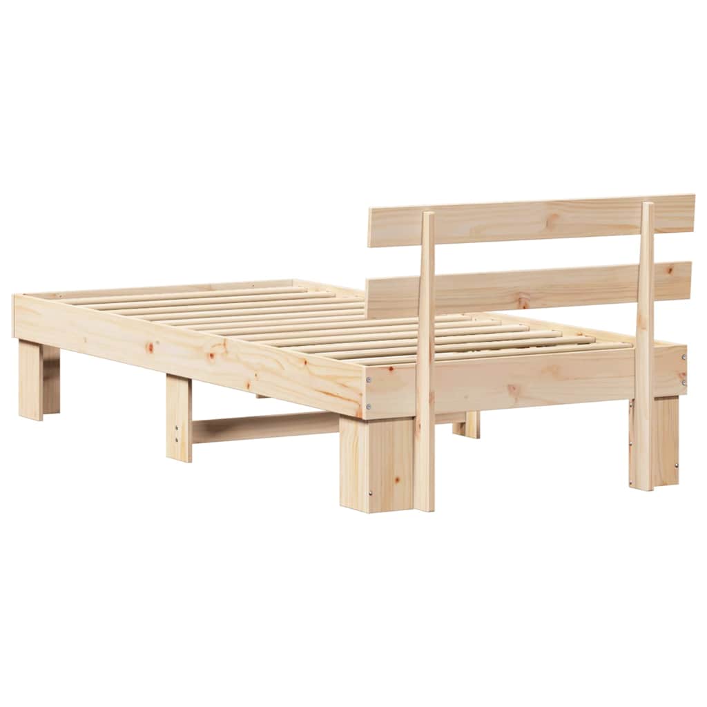 Krevetna konstrukcija Prirodna 100 x 200 cm Čvrsto borovo drvo