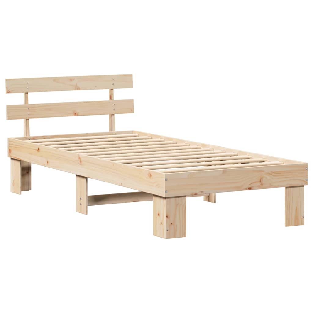 Krevetna konstrukcija Prirodna 80 x 200 cm Čvrsto borovo drvo