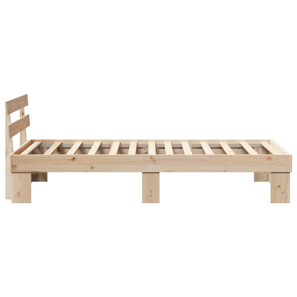 Krevetna konstrukcija Prirodna 80 x 200 cm Čvrsto borovo drvo