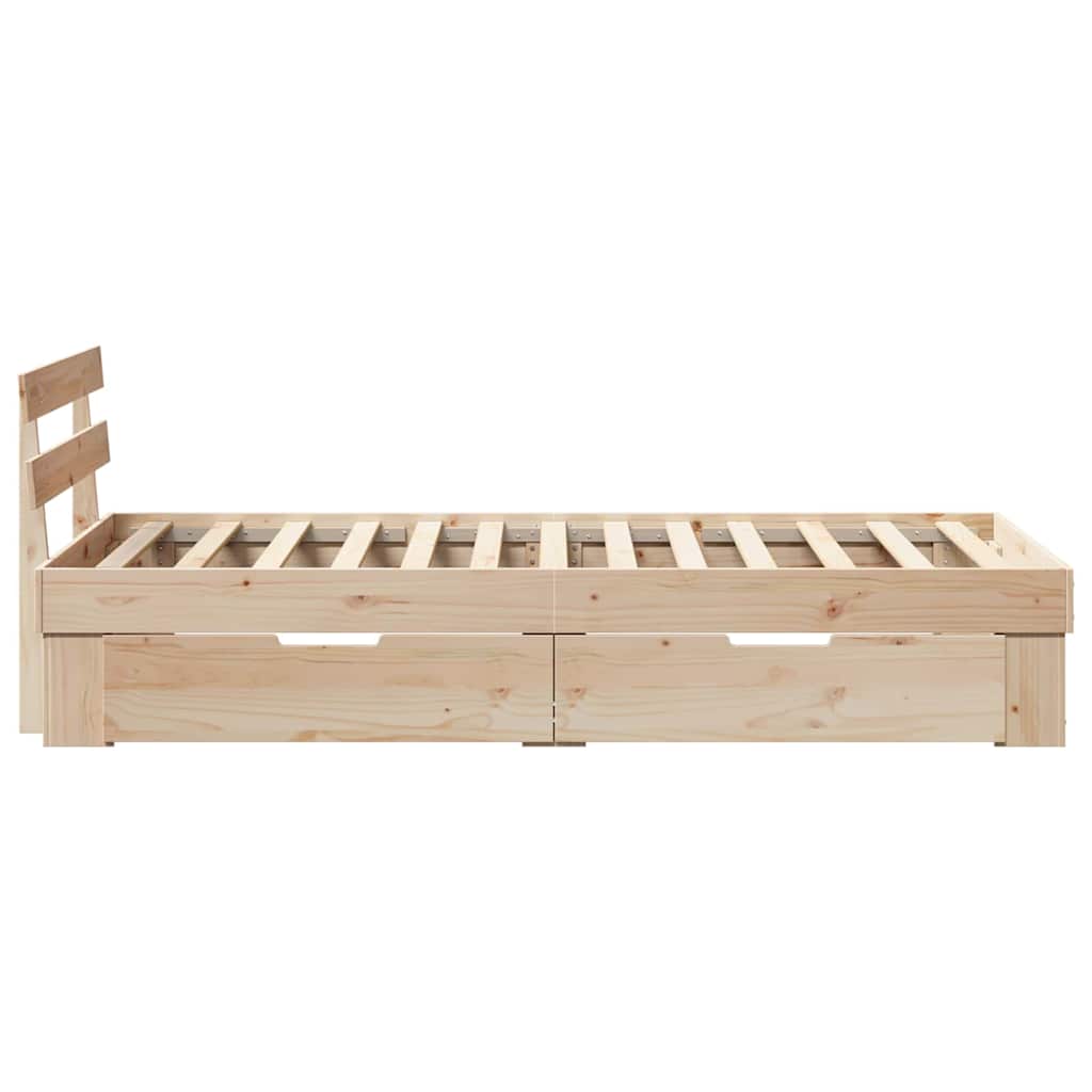 Krevetna konstrukcija Prirodna 80 x 200 cm Čvrsto borovo drvo