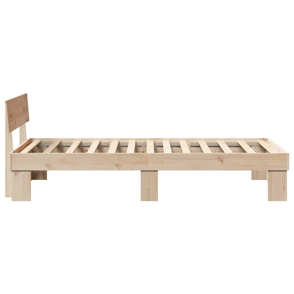 Krevetna konstrukcija Prirodna 90 x 200 cm Čvrsto borovo drvo