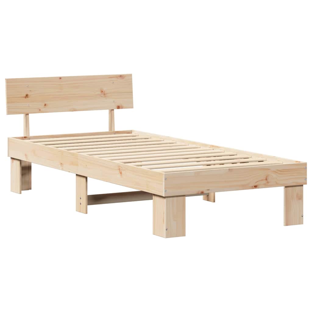 Krevetna konstrukcija Prirodna 80 x 200 cm Čvrsto borovo drvo