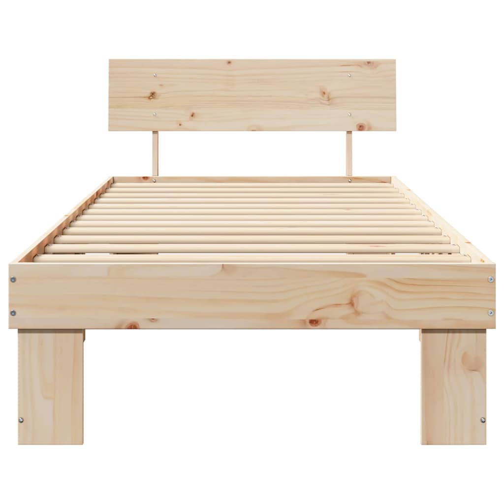 Krevetna konstrukcija Prirodna 80 x 200 cm Čvrsto borovo drvo