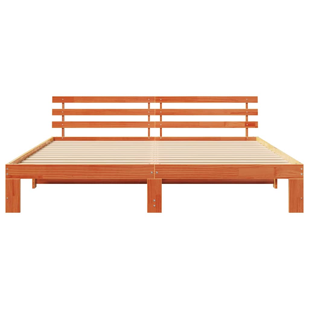 Krevetna konstrukcija s uzglavljem Vosak smeđa 200 x 200 cm