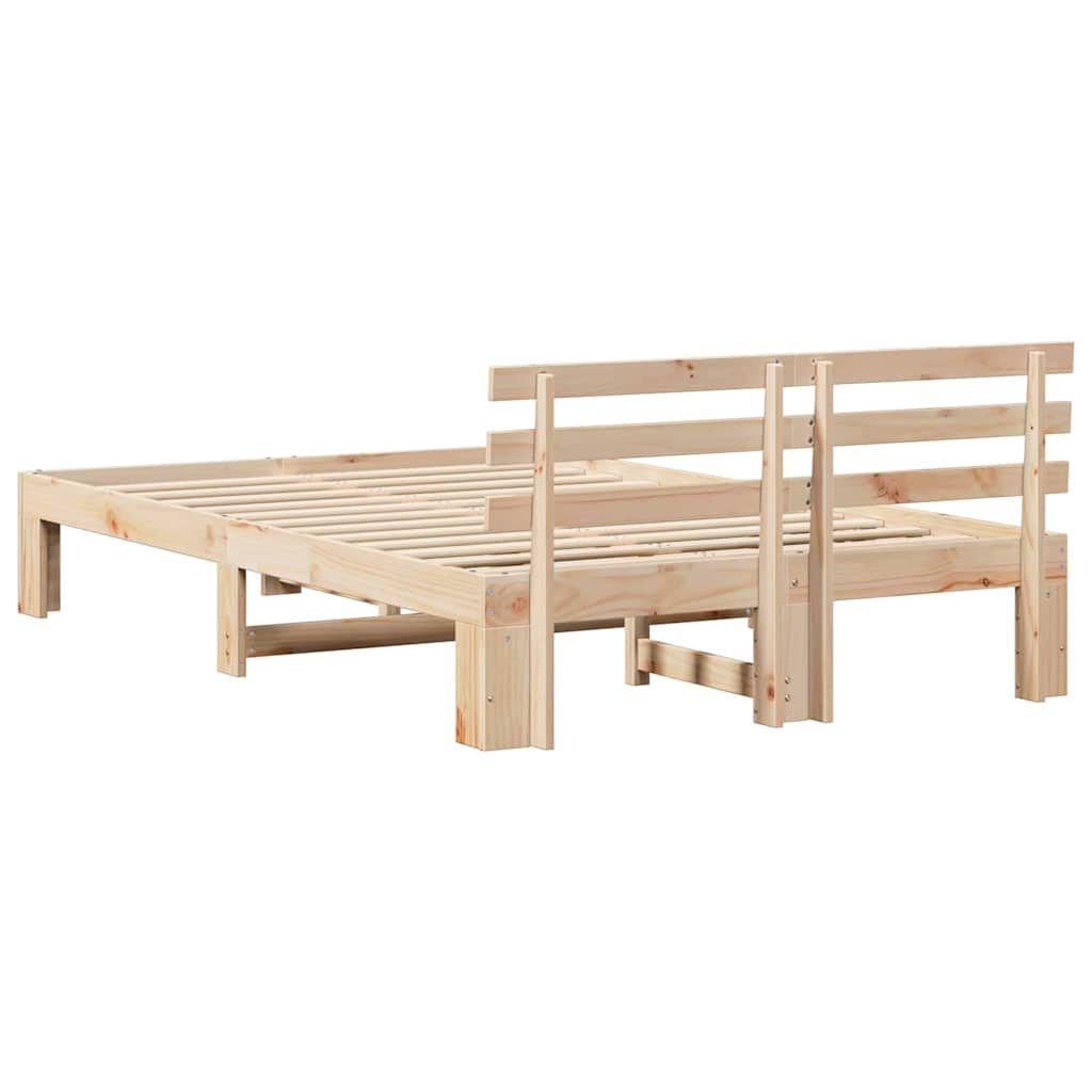 Krevetna konstrukcija Prirodna 120 x 200 cm Čvrsto borovo drvo