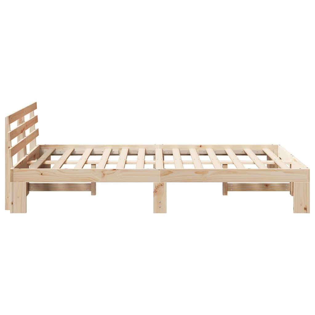 Krevetna konstrukcija Prirodna 120 x 190 cm Čvrsto borovo drvo