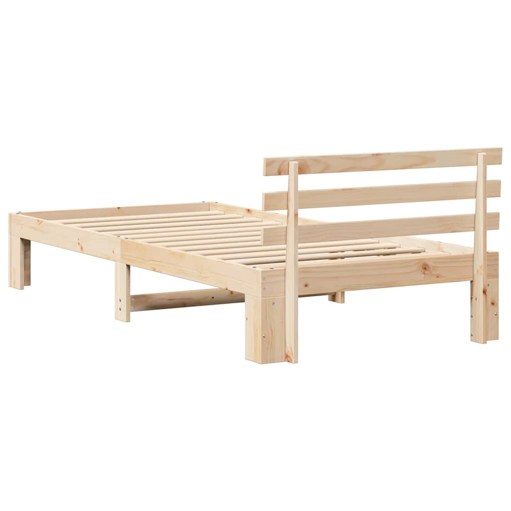 Krevetna konstrukcija Prirodna 90 x 200 cm Čvrsto borovo drvo