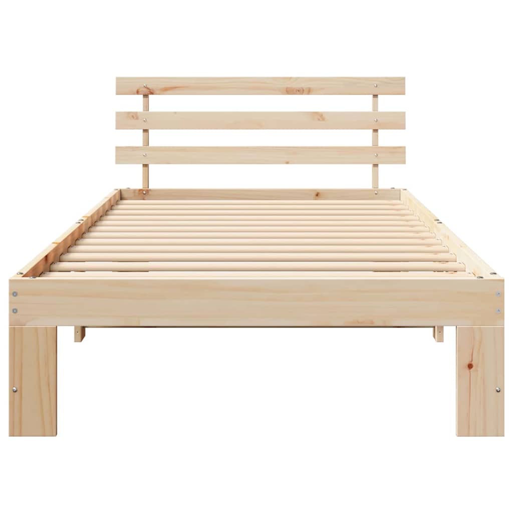 Krevetna konstrukcija Prirodna 80 x 200 cm Čvrsto borovo drvo