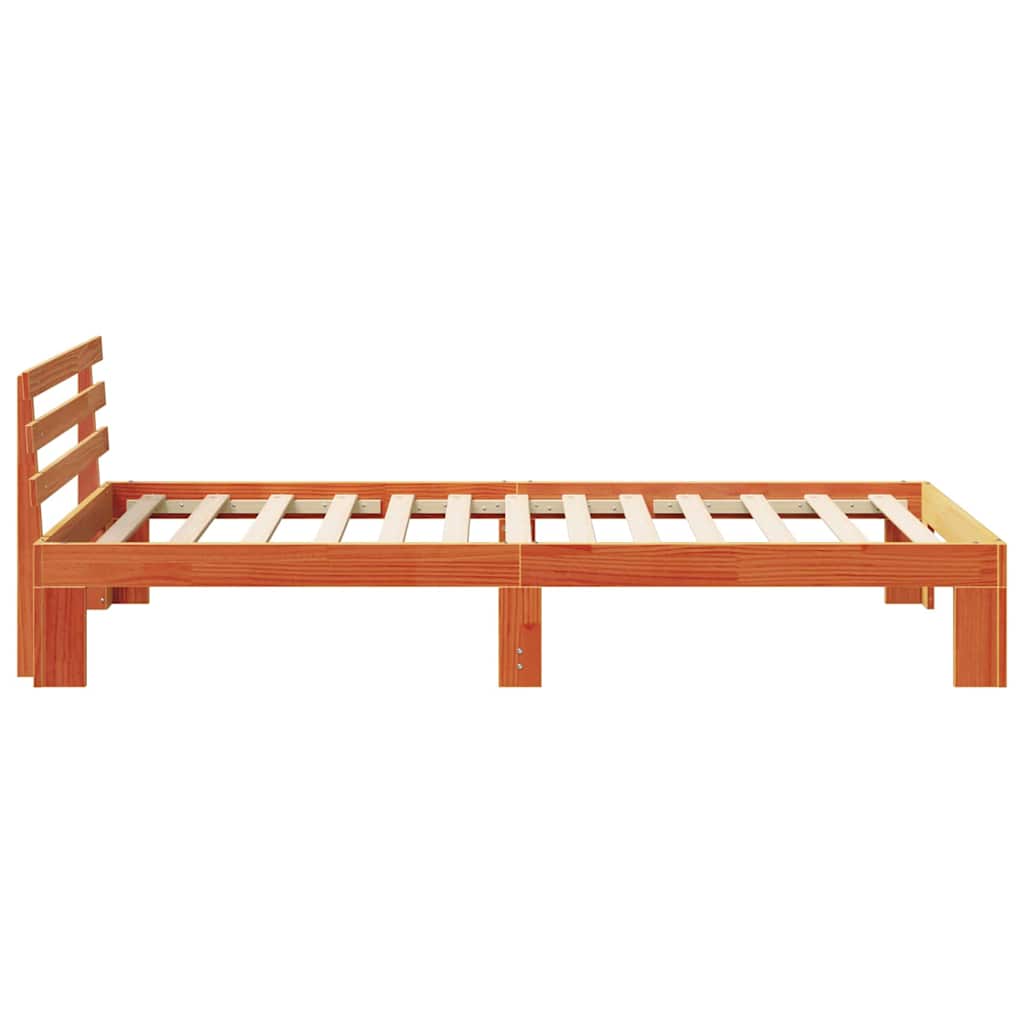 Krevetna konstrukcija s uzglavljem Vosak smeđa 75 x 190 cm