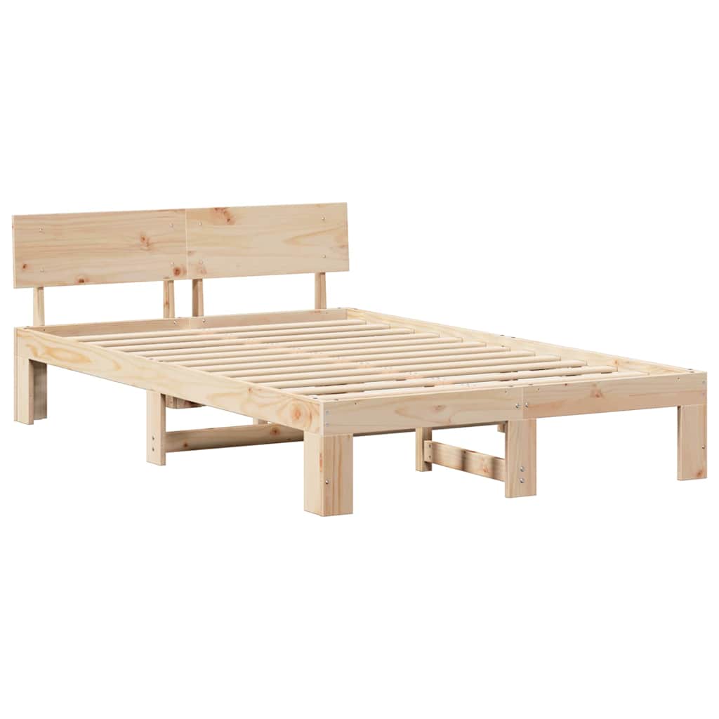 Krevetna konstrukcija Prirodna 120 x 200 cm Čvrsto borovo drvo