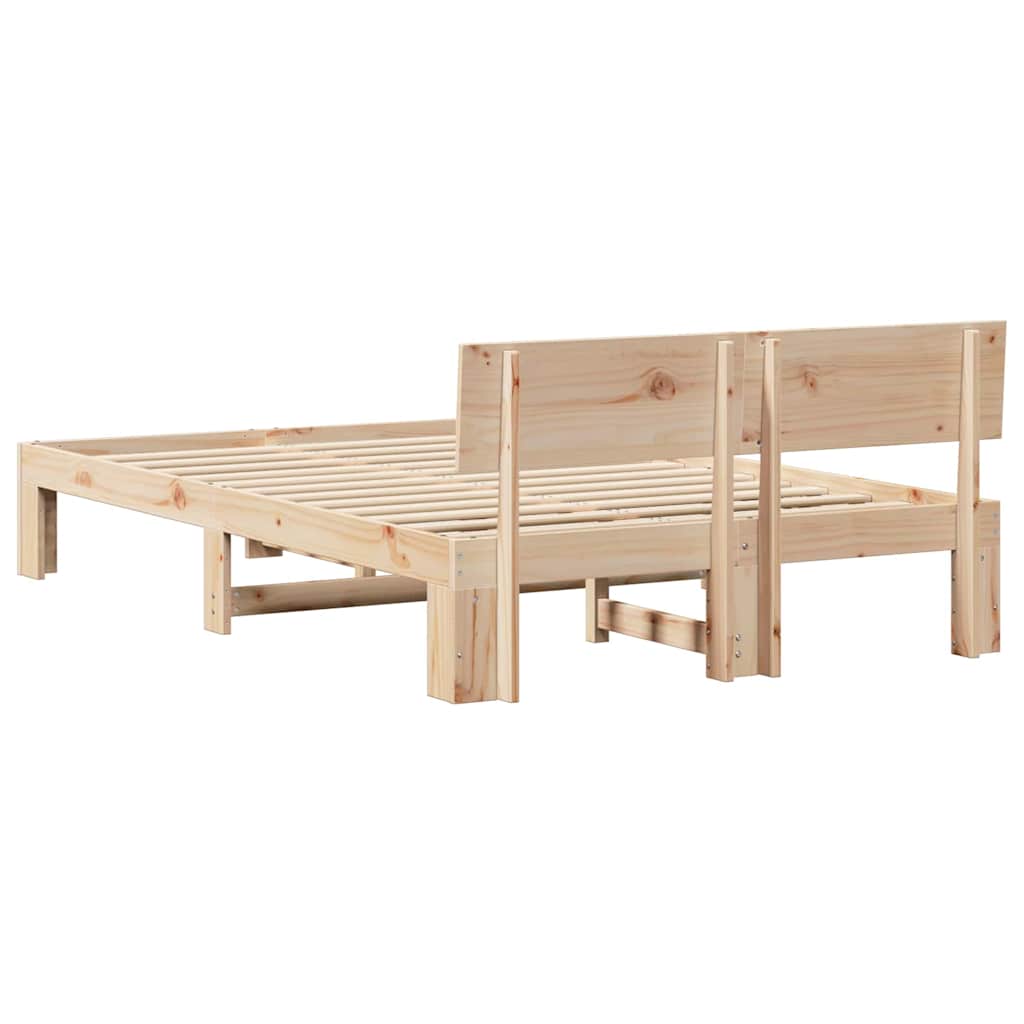 Krevetna konstrukcija Prirodna 120 x 200 cm Čvrsto borovo drvo
