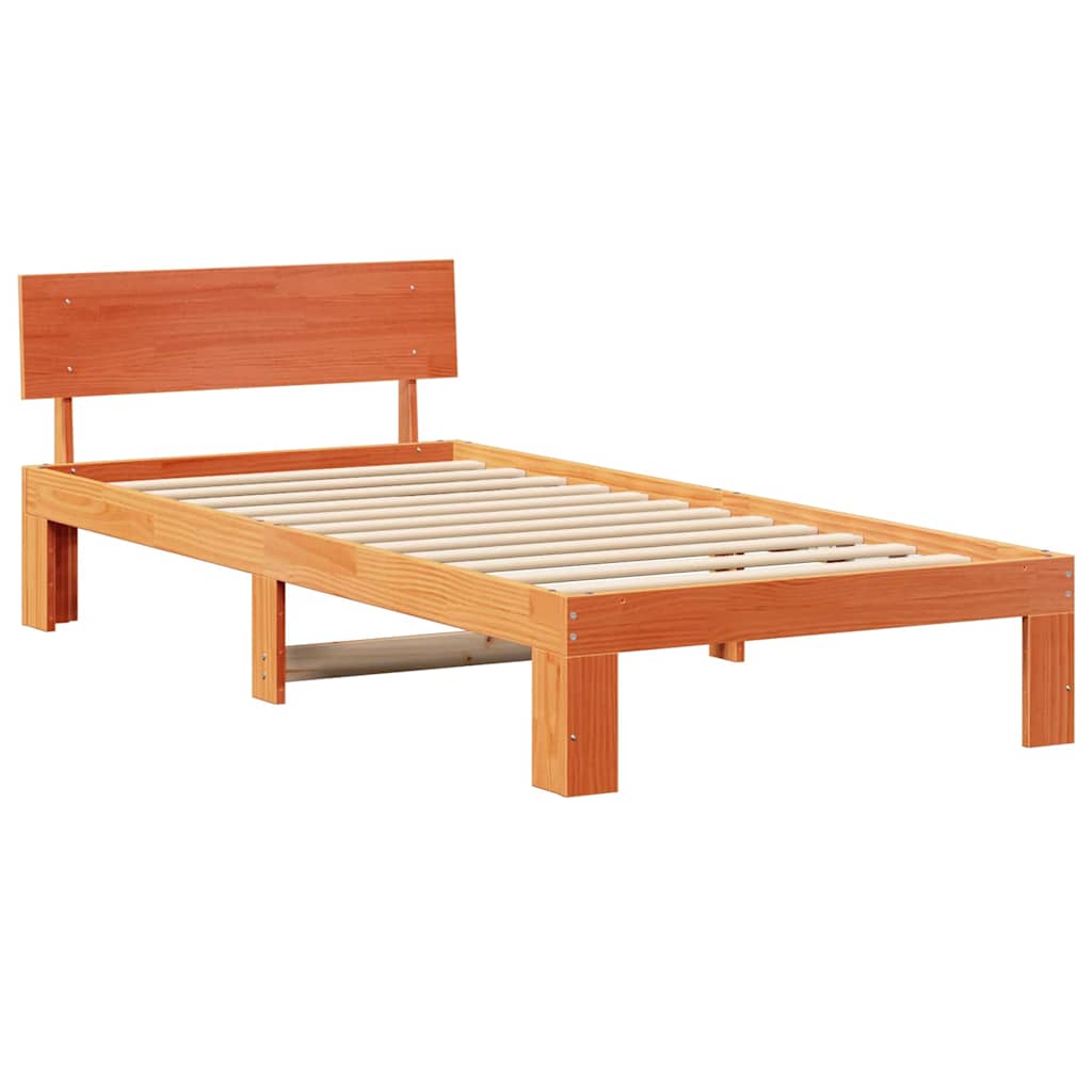 Krevetna konstrukcija s uzglavljem Vosak smeđa 100 x 200 cm