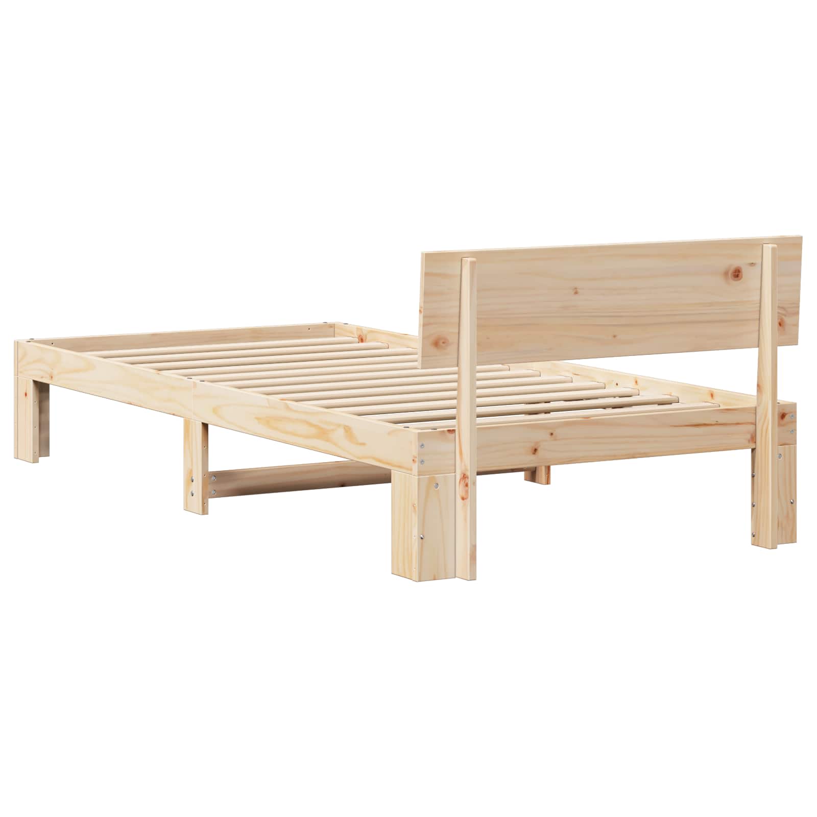 Krevetna konstrukcija Prirodna 90 x 200 cm Čvrsto borovo drvo