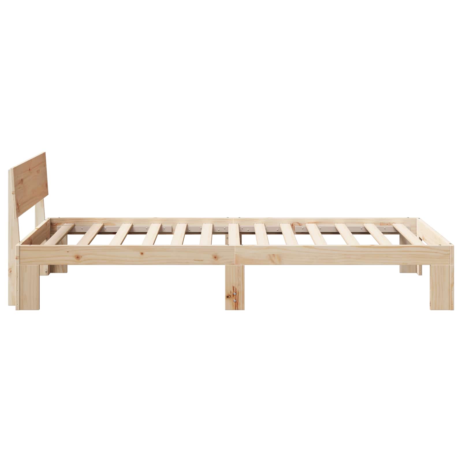 Krevetna konstrukcija Prirodna 90 x 200 cm Čvrsto borovo drvo