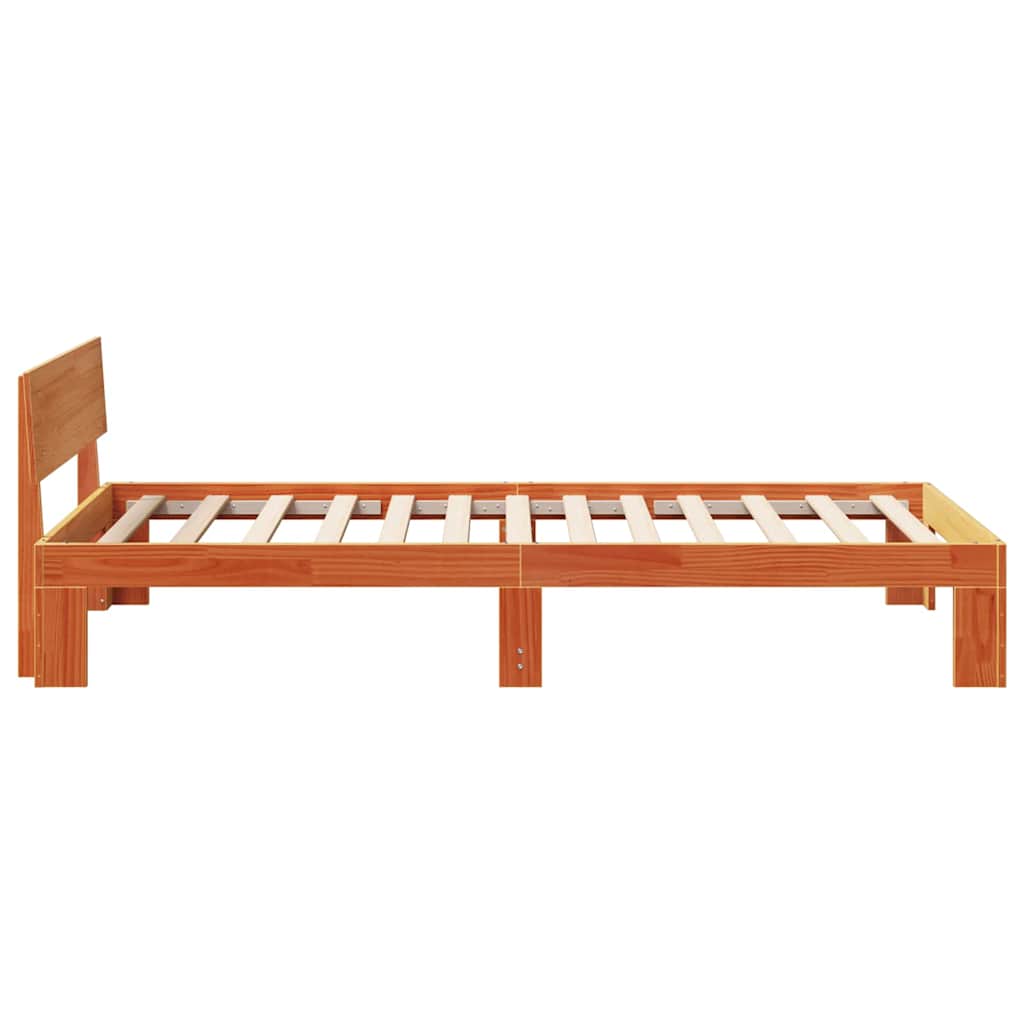 Krevetna konstrukcija s uzglavljem Vosak smeđa 75 x 190 cm