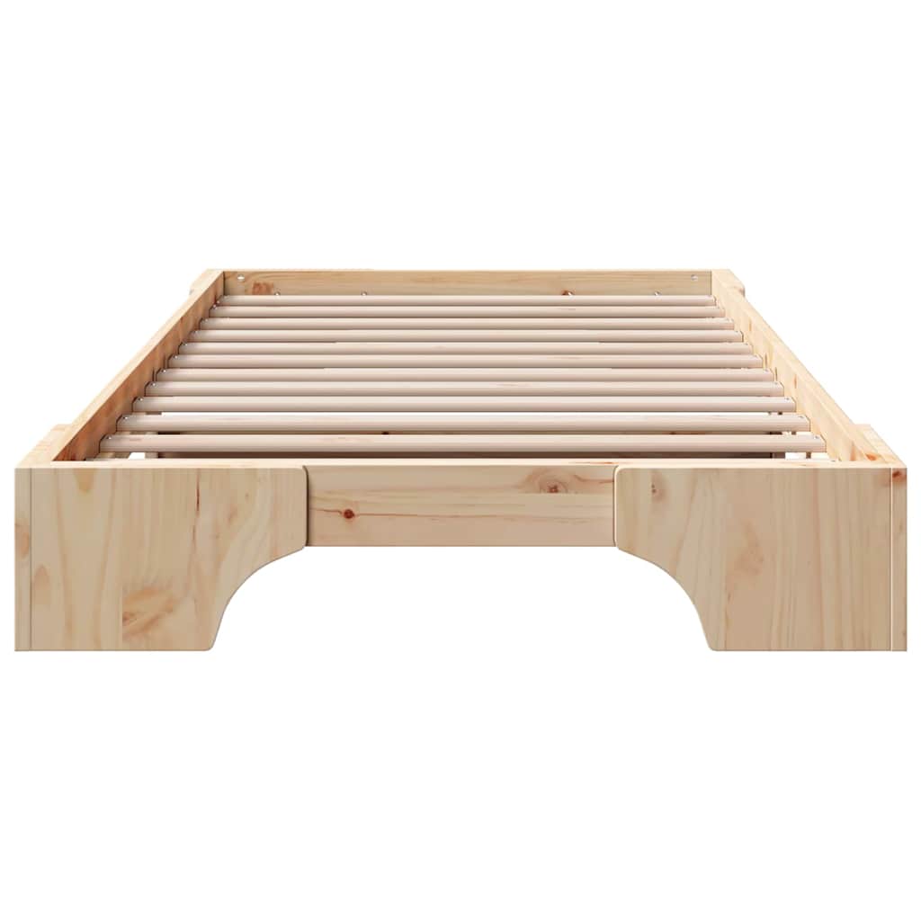 Krevetna konstrukcija Prirodna 100 x 200 cm Čvrsto borovo drvo