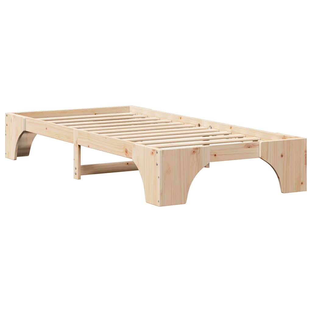 Krevetna konstrukcija Prirodna 80 x 200 cm Čvrsto borovo drvo