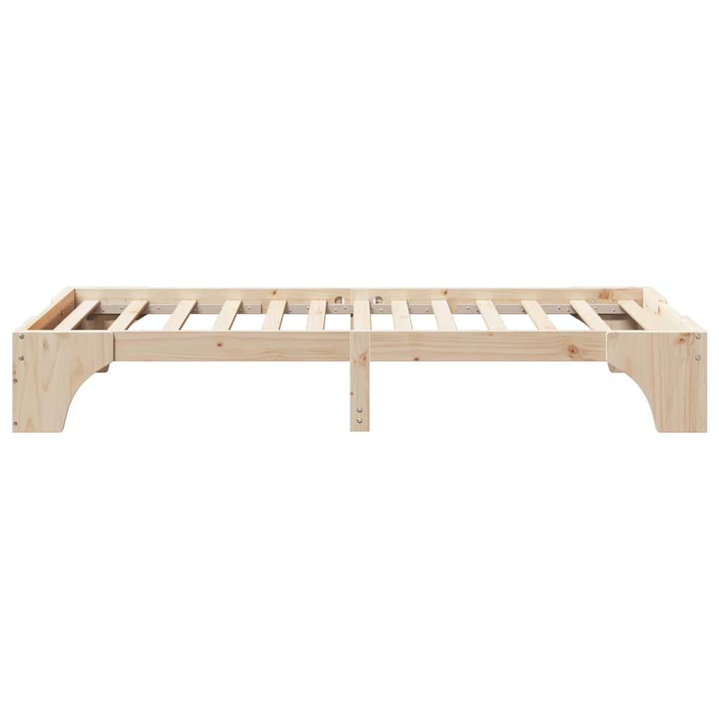 Krevetna konstrukcija Prirodna 90 x 190 cm Čvrsto borovo drvo