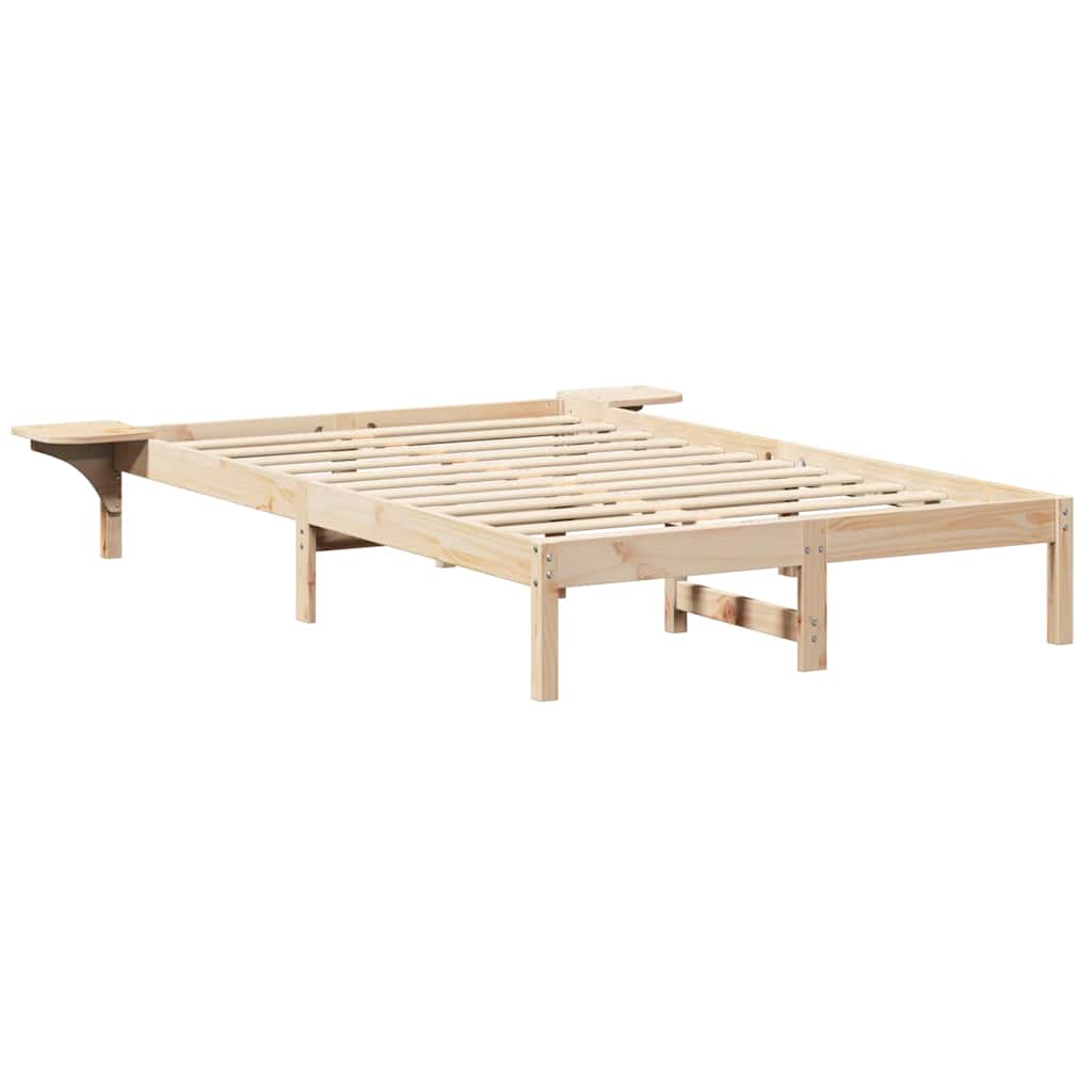 Krevetna konstrukcija Prirodna 120 x 190 cm Čvrsto borovo drvo