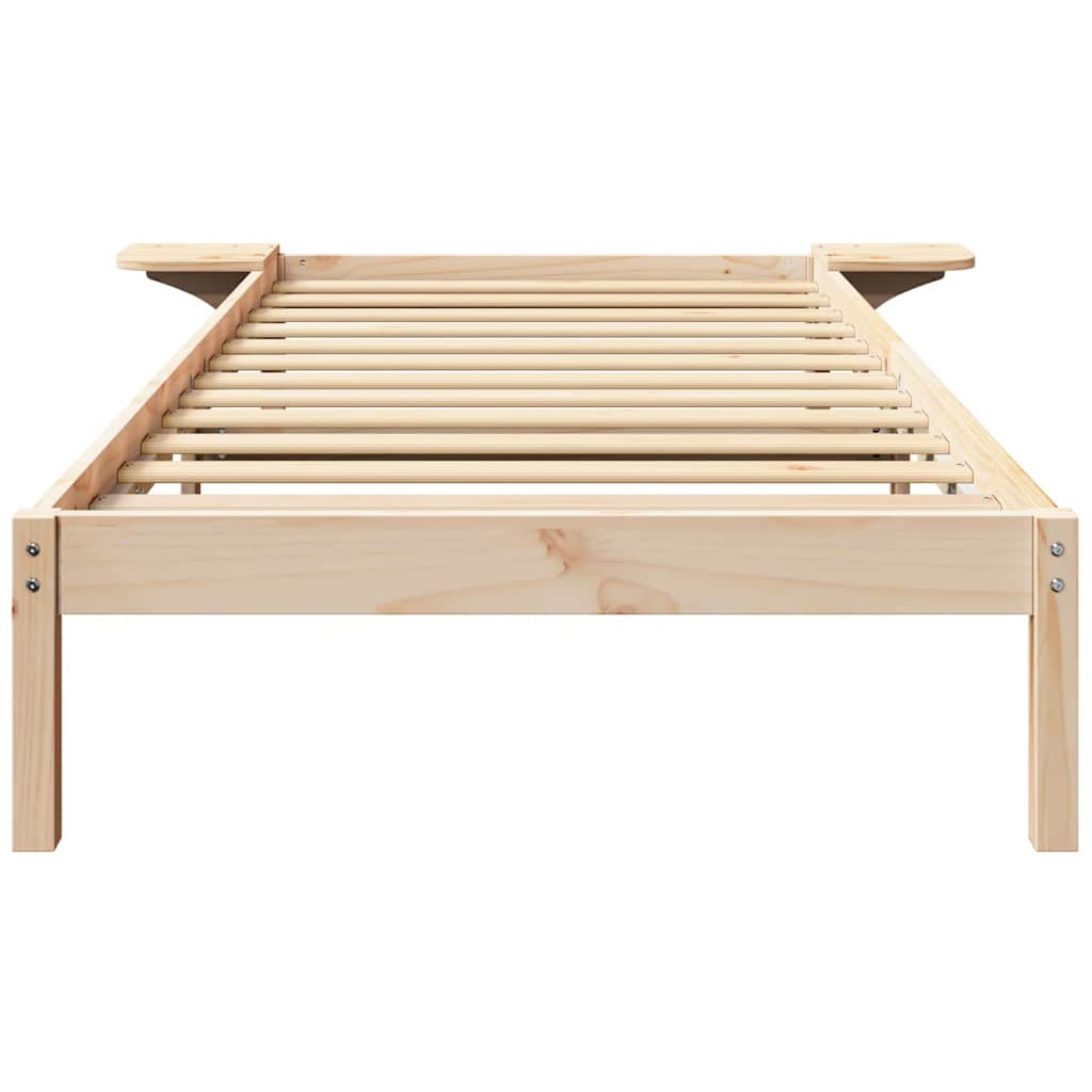 Krevetna konstrukcija Prirodna 80 x 200 cm Čvrsto borovo drvo